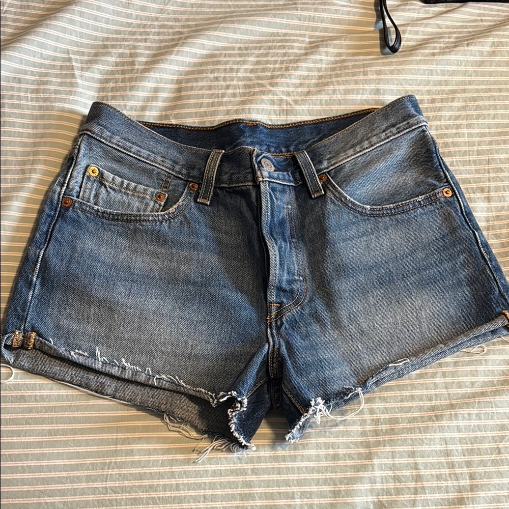 Levi's Blue Jean Shorts Classic Design